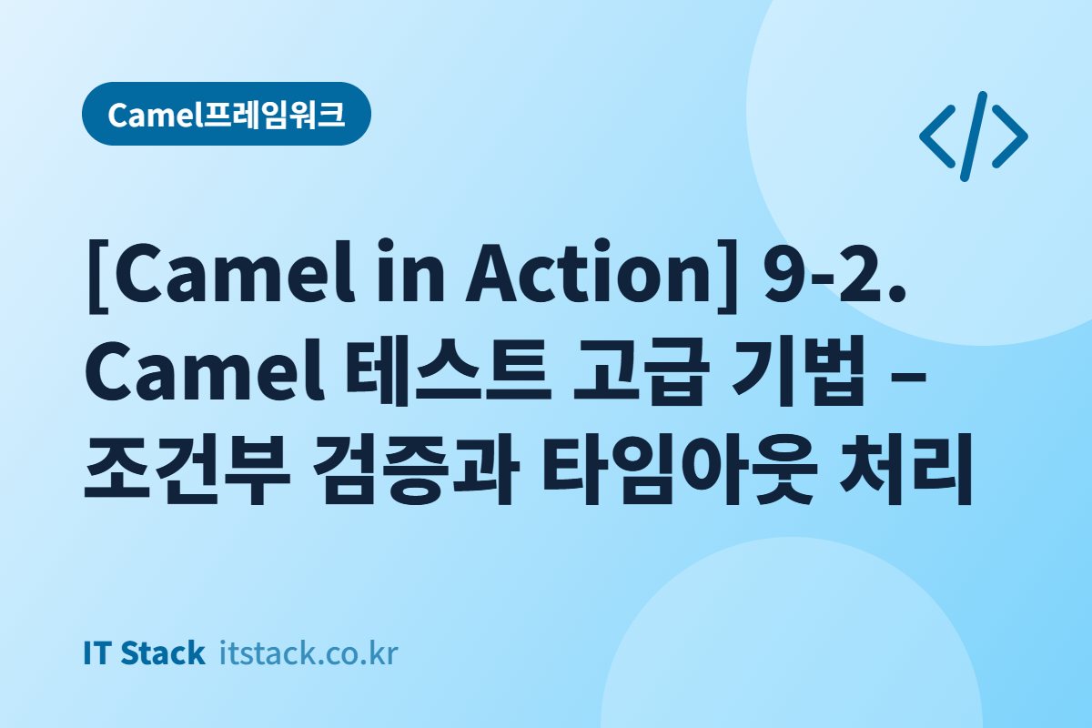 [Camel in Action] 9-2. Camel 테스트 고급 기법 – 조건부 검증과 타임아웃 처리