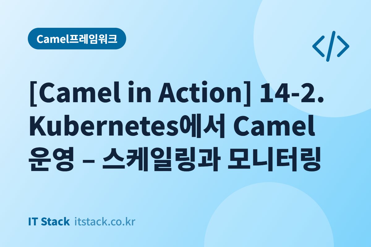 [Camel in Action] 14-2. Kubernetes에서 Camel 운영 – 스케일링과 모니터링