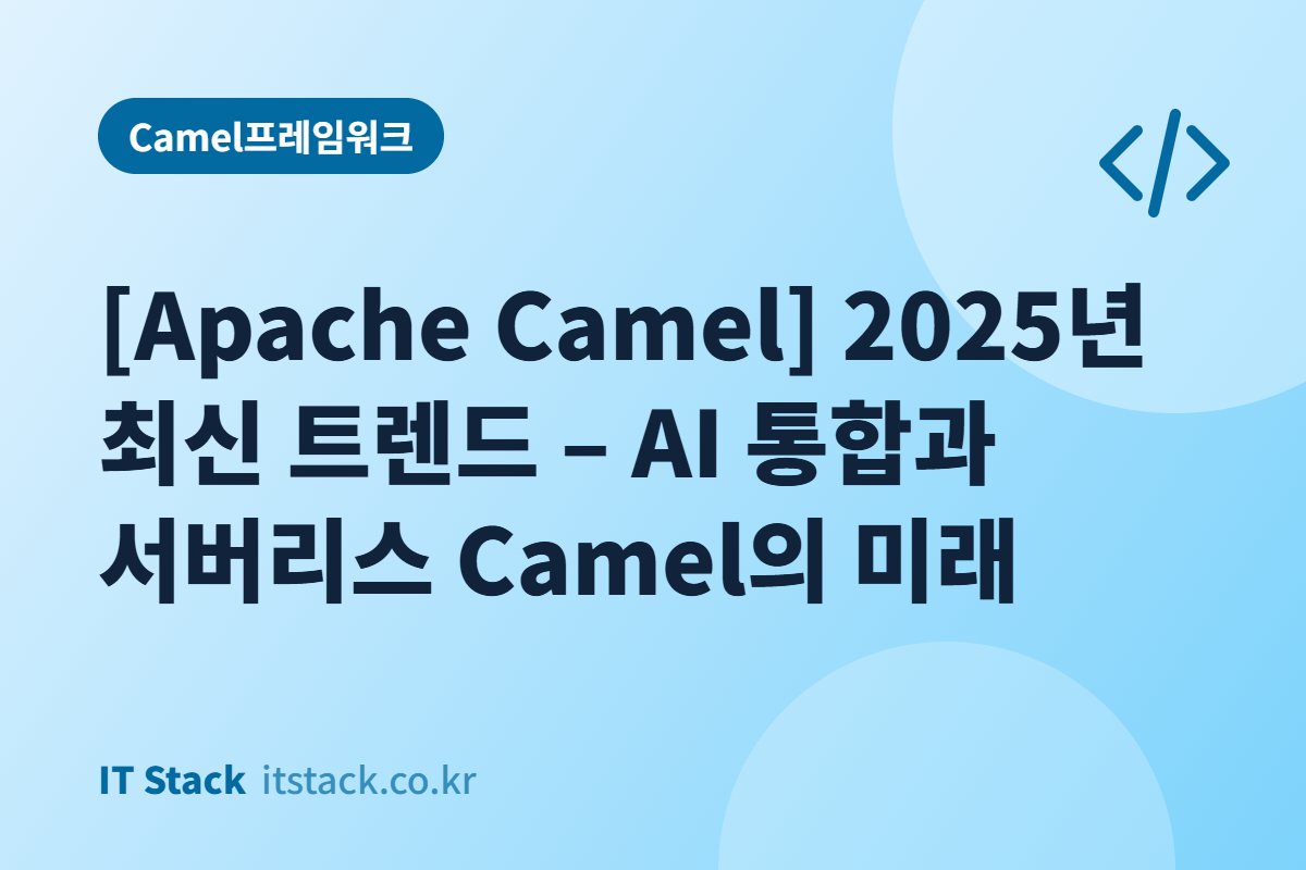 [Apache Camel] 2025년 최신 트렌드 – AI 통합과 서버리스 Camel의 미래