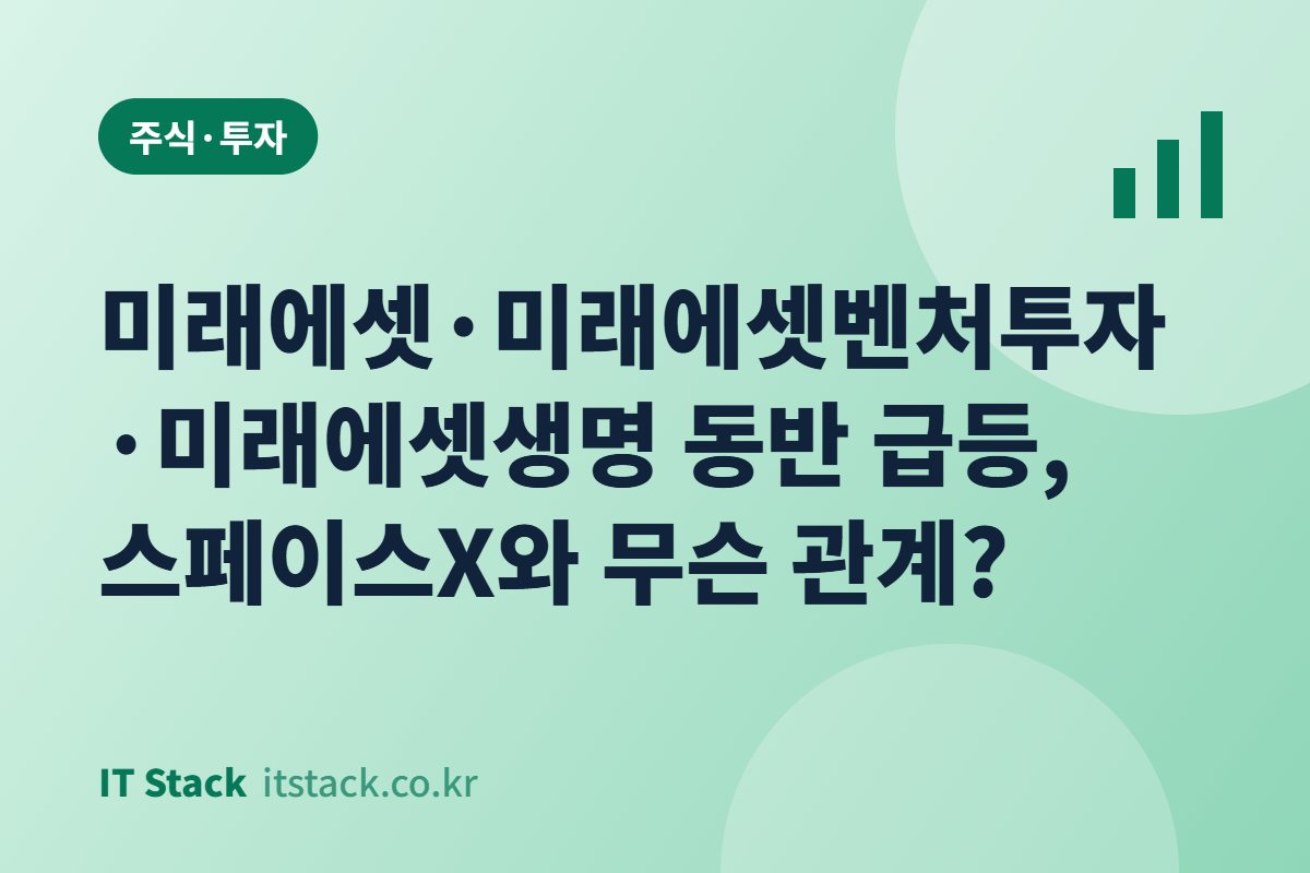 미래에셋·미래에셋벤처투자·미래에셋생명 동반 급등, 스페이스X와 무슨 관계?