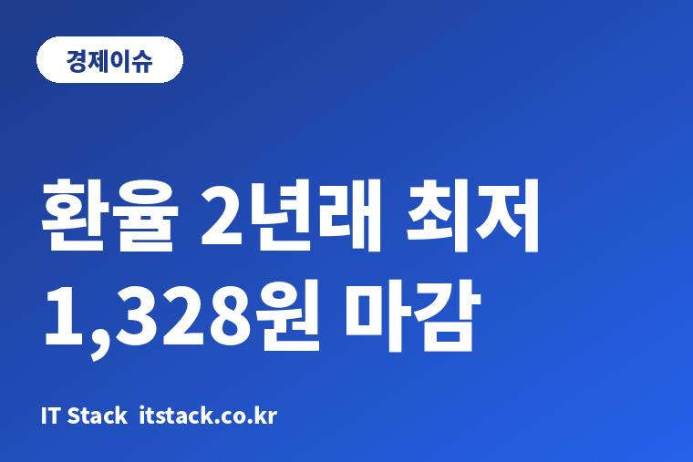 환율 떨어지면 무조건 좋다고요? 2년 만에 1,328원, 교과서와 요즘 시장이 다르게 읽는 법