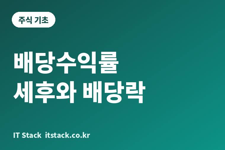 배당수익률 세후와 배당락 카드 이미지